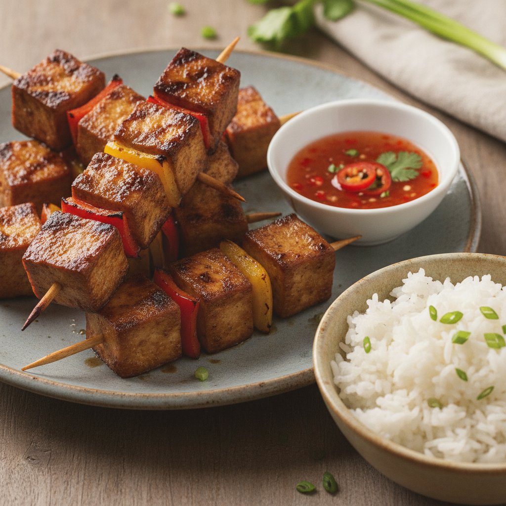 Grilled Tofu Skewers with Lemongrass