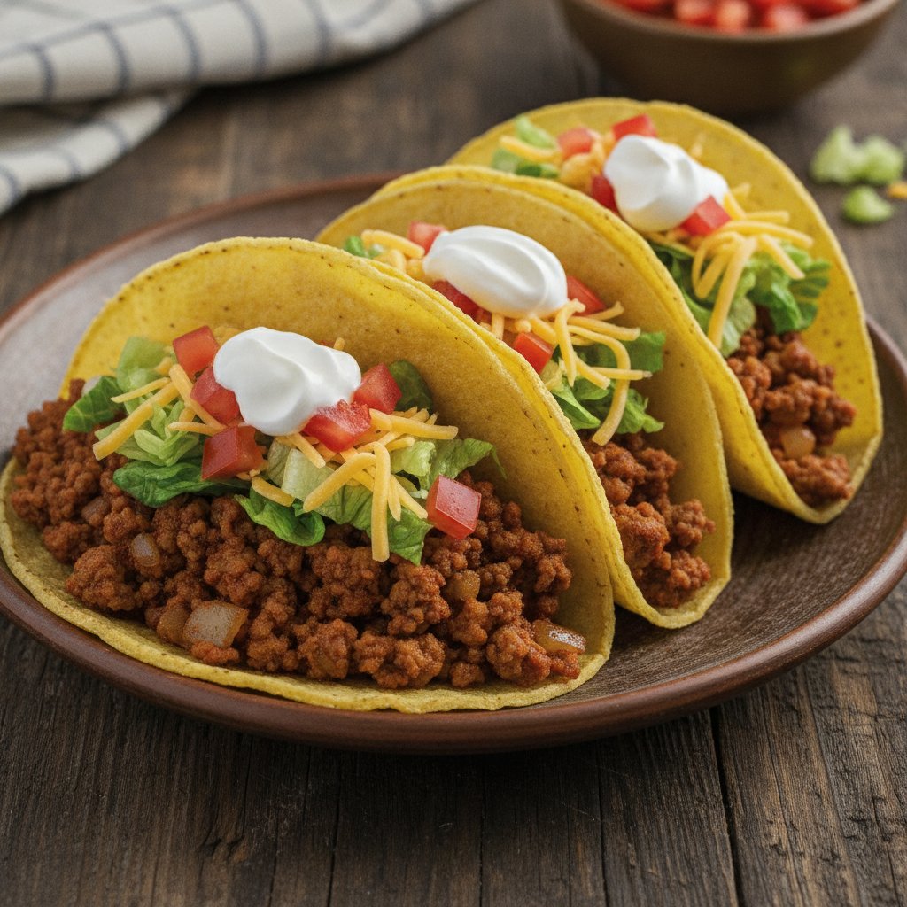 Ground Beef Hard Shell Tacos