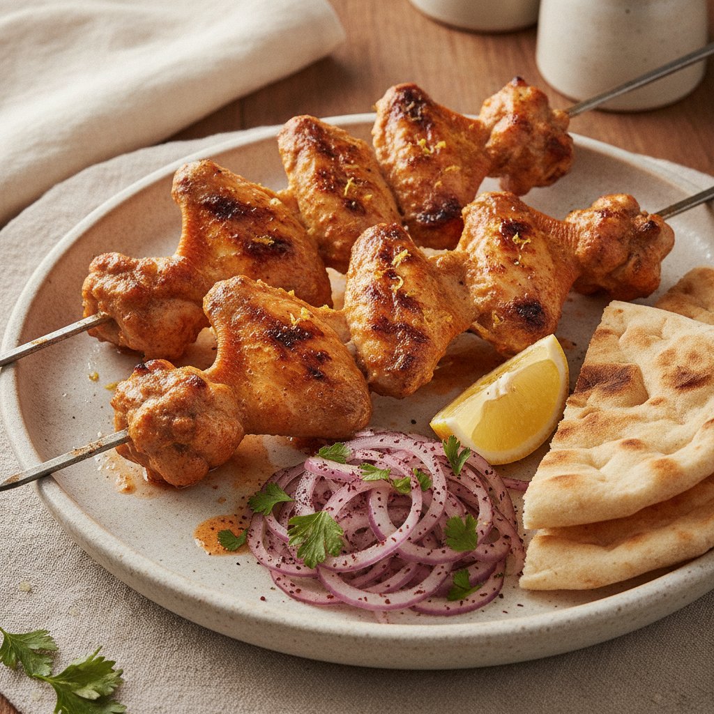Grilled Chicken Wing Skewers