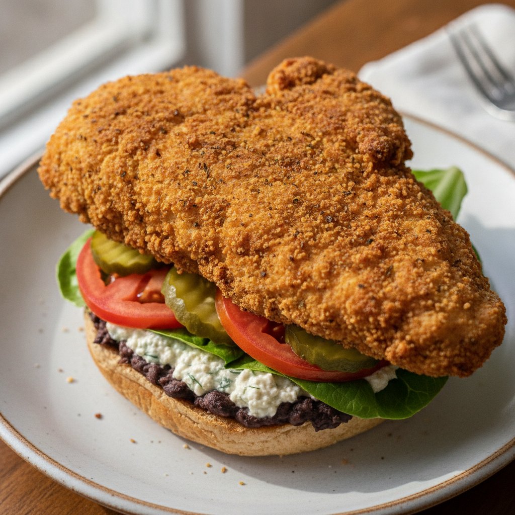 Crispy Fried Chicken Sandwich (High-Protein)