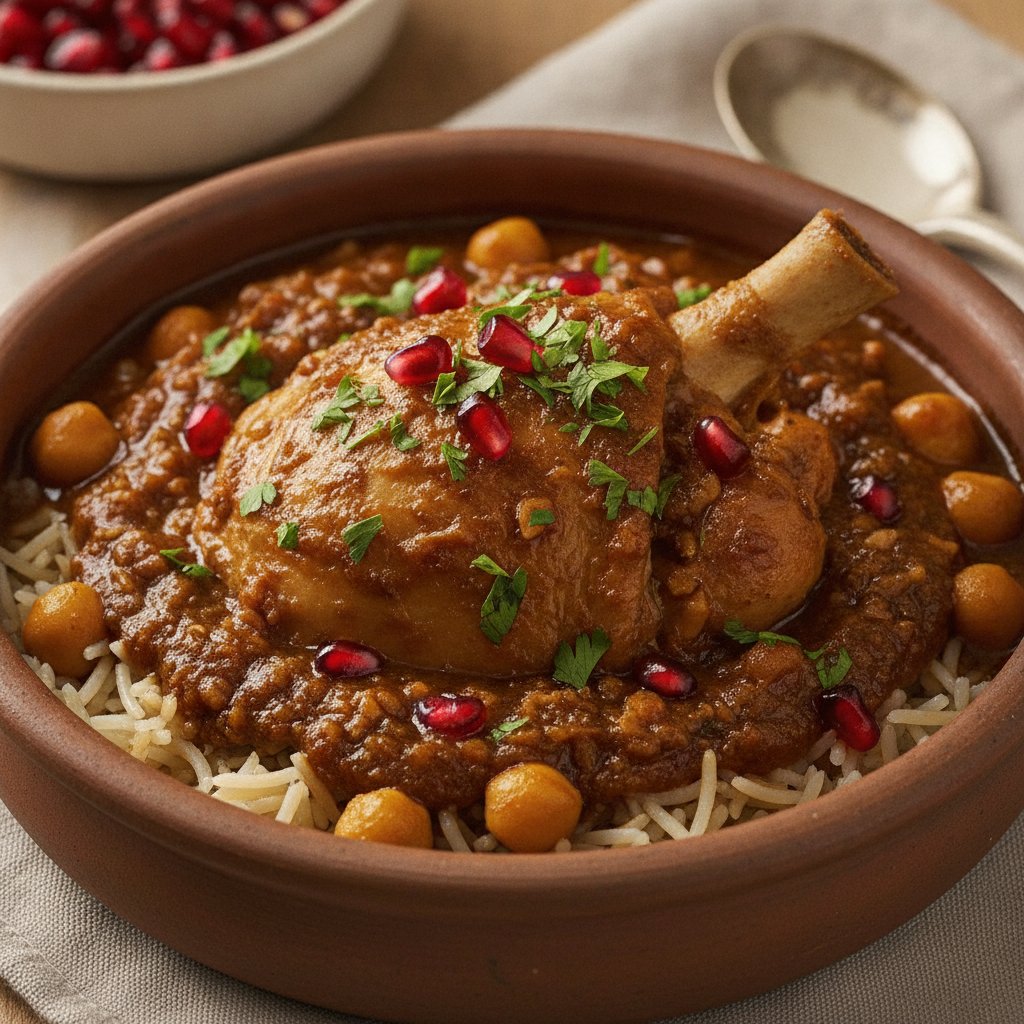 Pomegranate Walnut Chicken Stew (High-Protein)