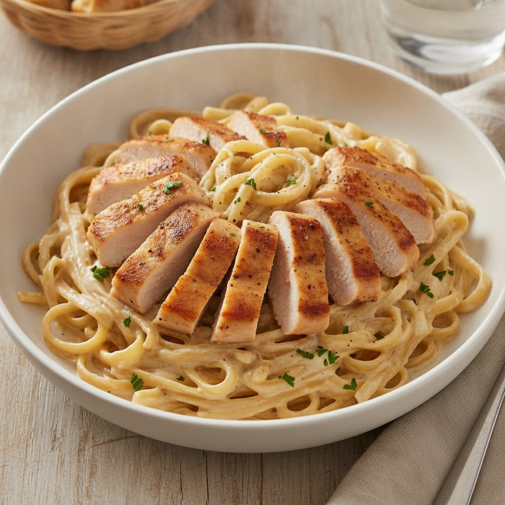 Chicken Alfredo (Low-Chol)