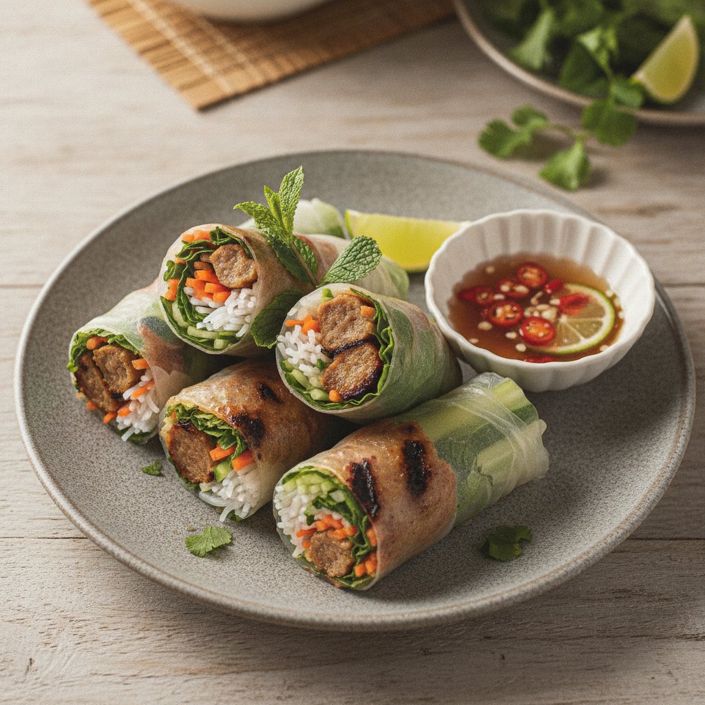 Grilled Pork Sausage Wraps