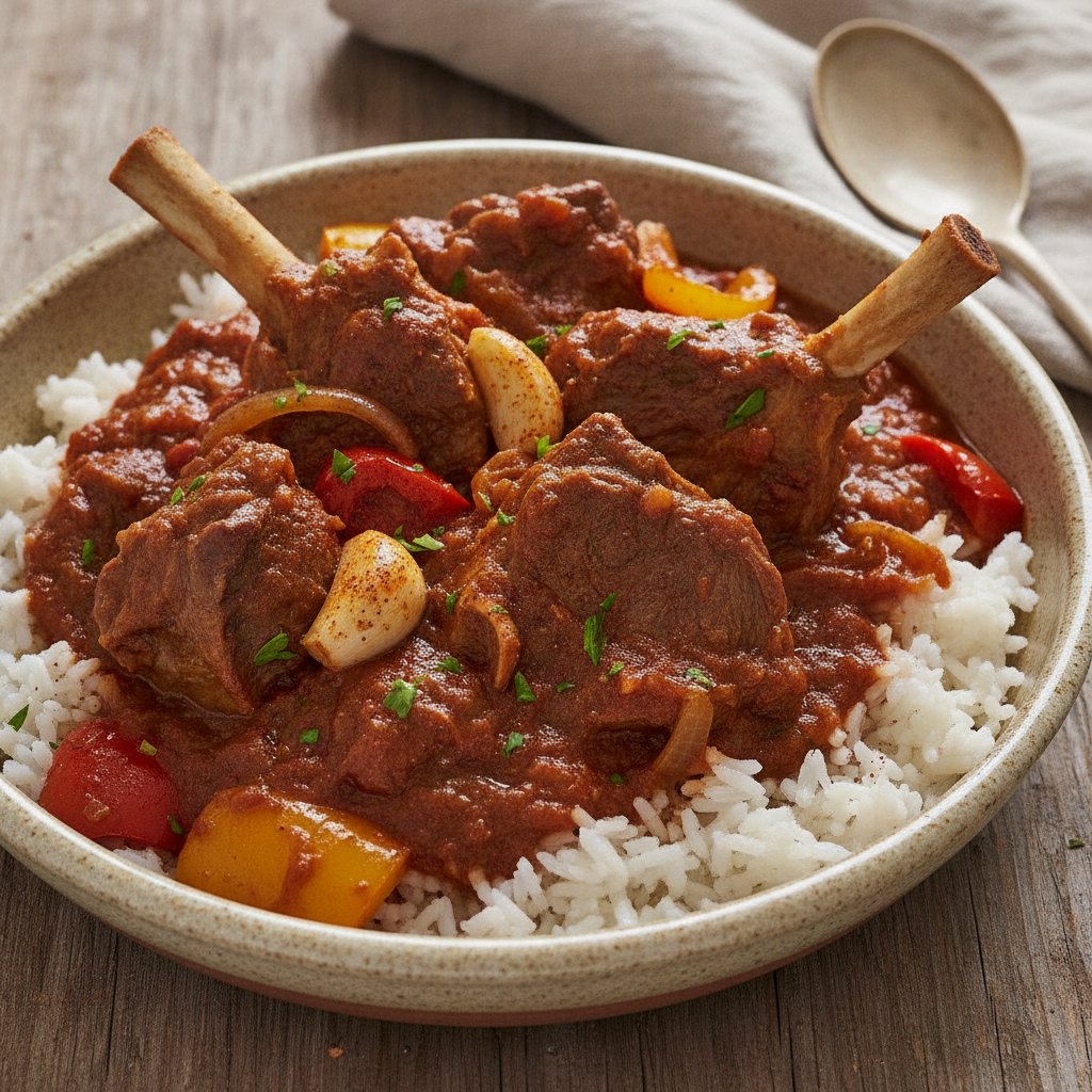 Spanish Lamb Stew with Peppers (Gluten-Free)