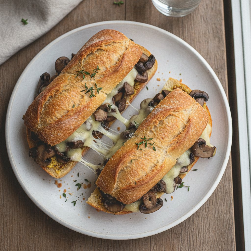French Mushroom and Cheese Sandwich