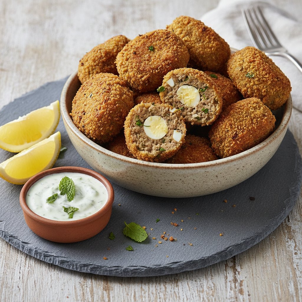 Crispy Fried Spiced Minced Meat Cutlets (High-Protein)