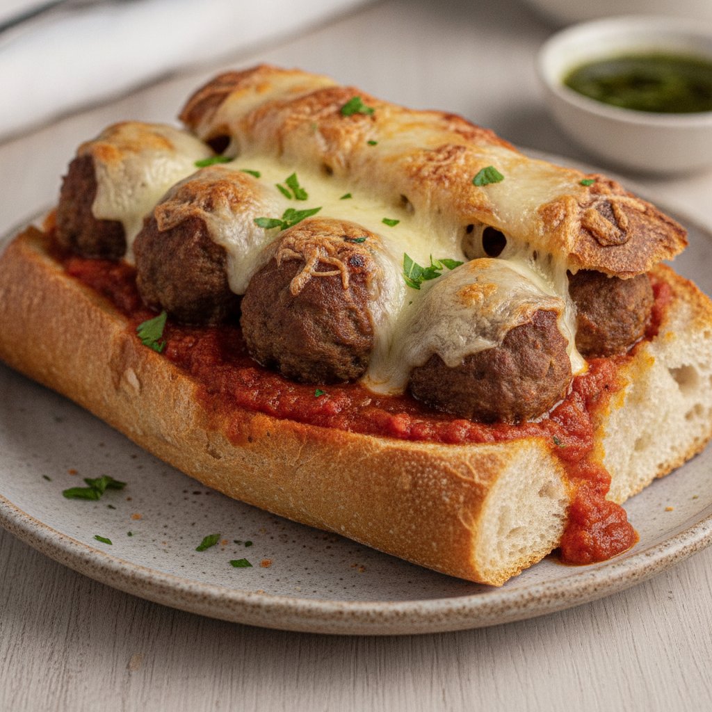 Turkish Meatball Bread Boat