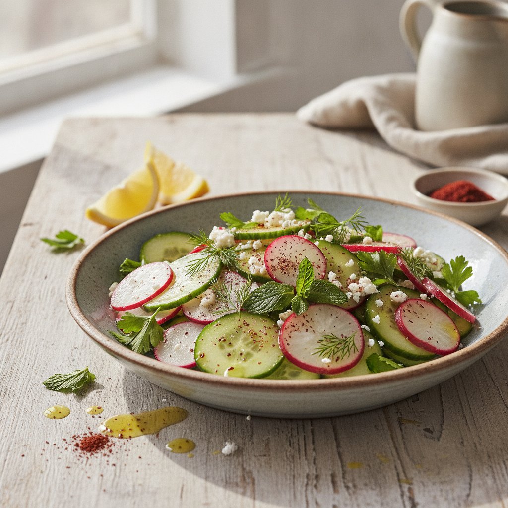 Herbed Radish and Cucumber Salad