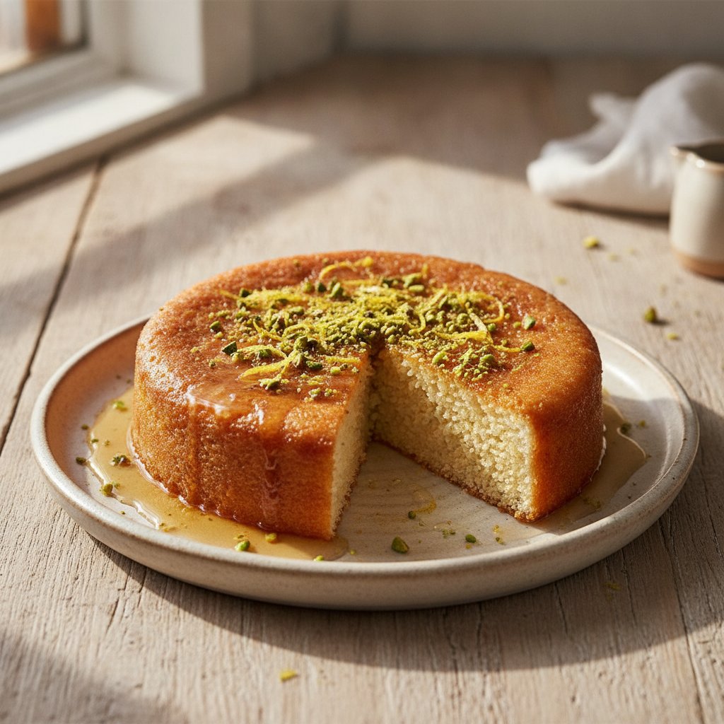 Turkish Soft Cheese and Semolina Cake