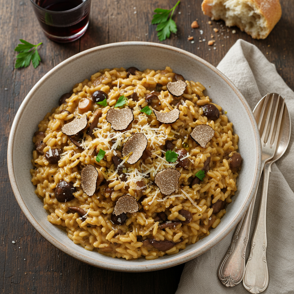 Risotto ai Funghi Misti con Tartufo