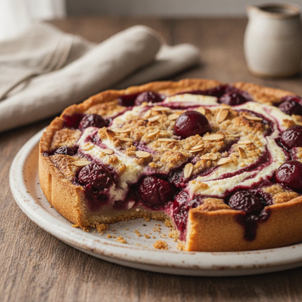 Baked Cherry Tart (Low-Calorie)