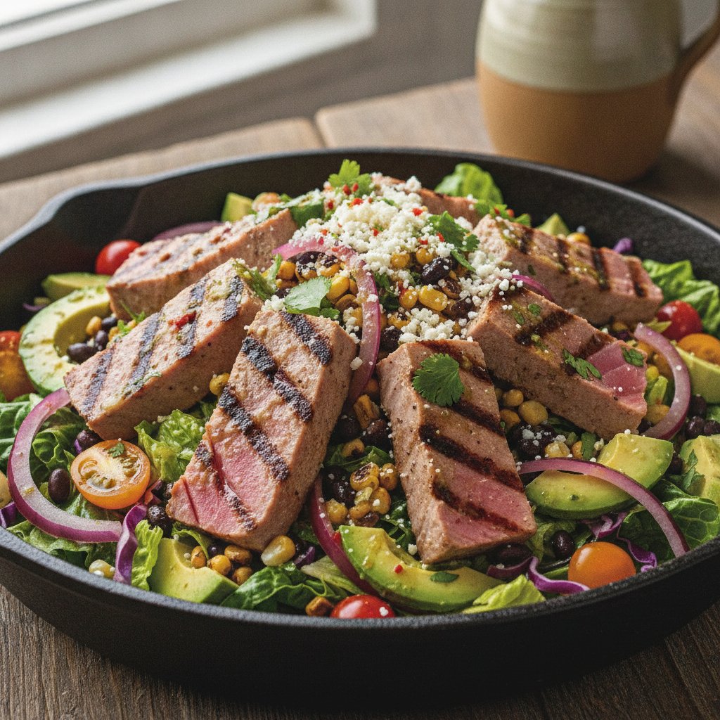 Grilled Tuna Salad Mexican Style