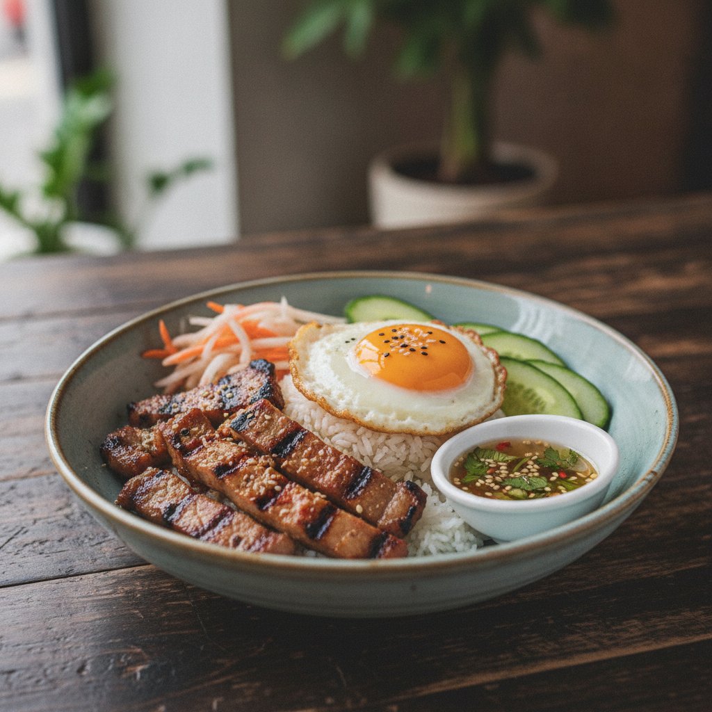 Grilled Pork Rice Bowl with Egg