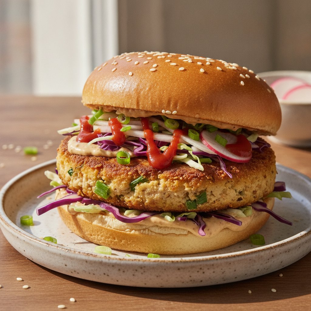 Fried Tofu Patty Burger