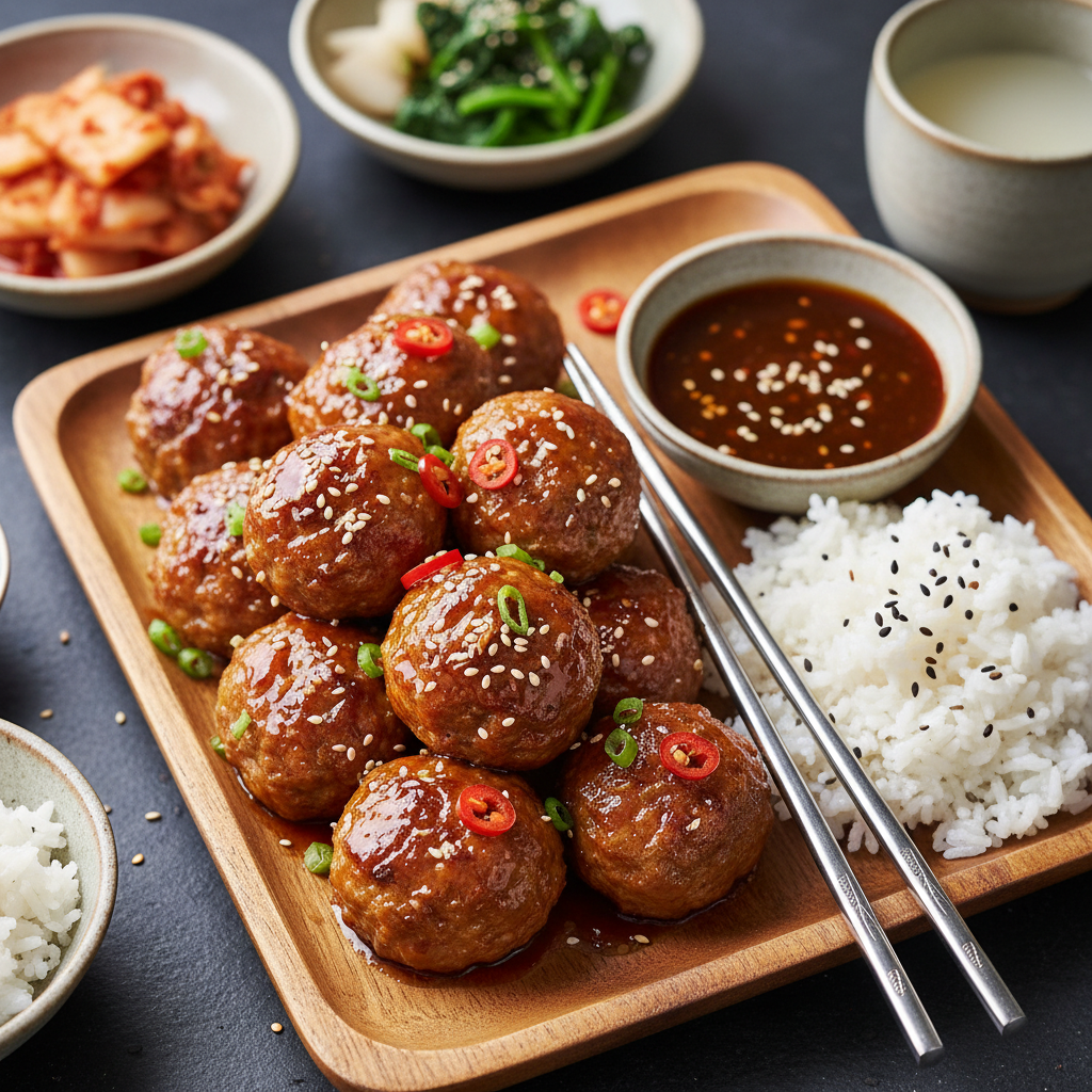 Korean Bulgogi Beef Meatballs