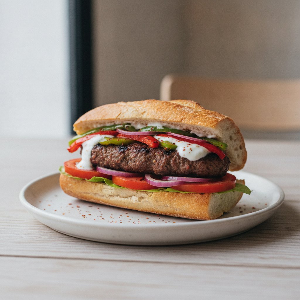 Turkish Sausage Sandwich (Low-Calorie)
