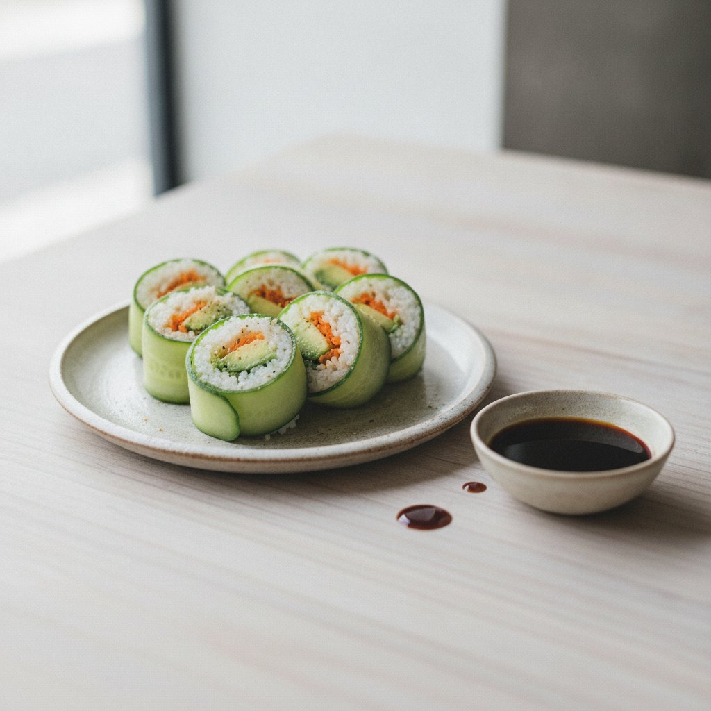 Cucumber Rice Rolls (Low-Calorie)