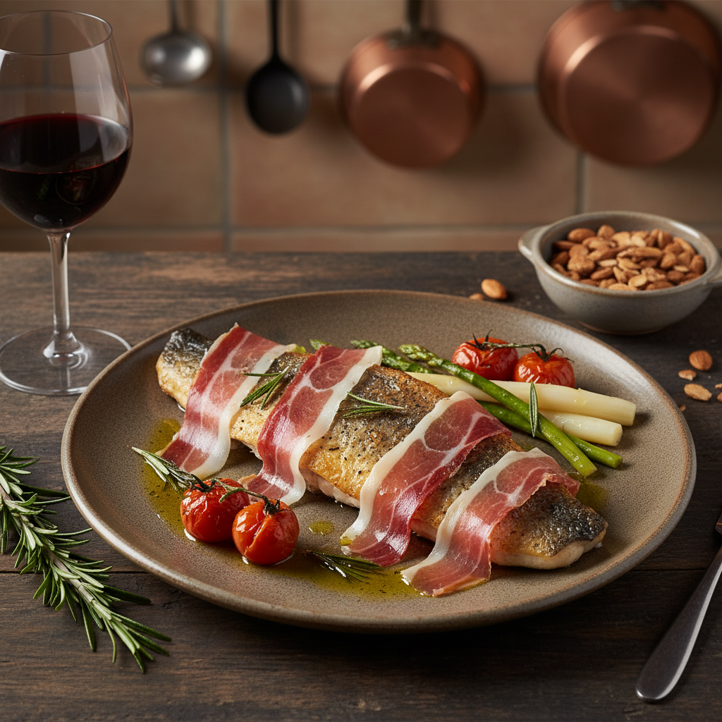 Pan-Fried Trout with Serrano Ham — Navarre Trout with Jamon