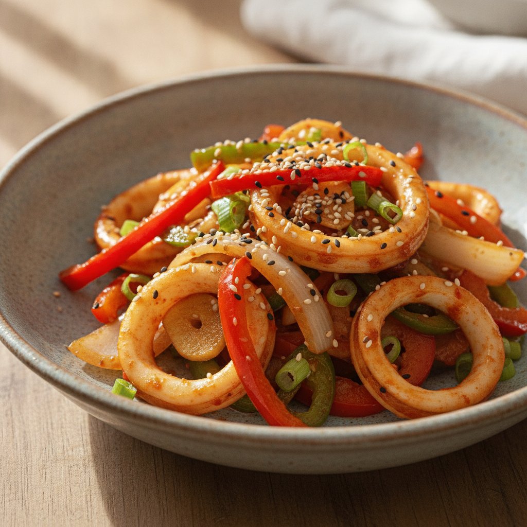 Korean Squid Stir-Fry (Low-Calorie)