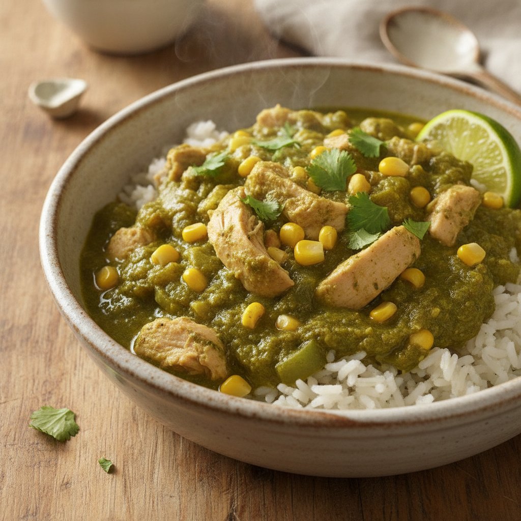 Green Chicken and Corn Stew