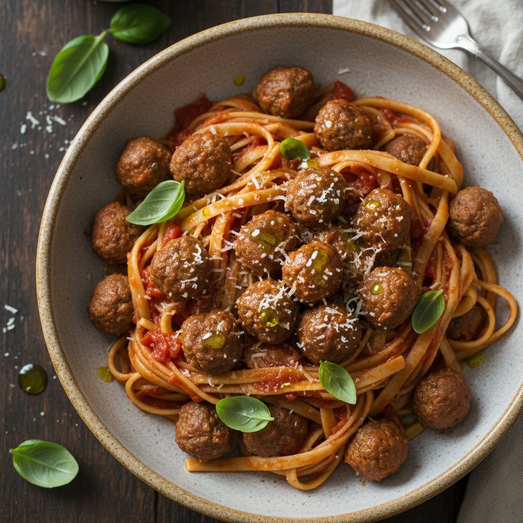 Spaghetti alla Chitarra con Pallottine di Manzo