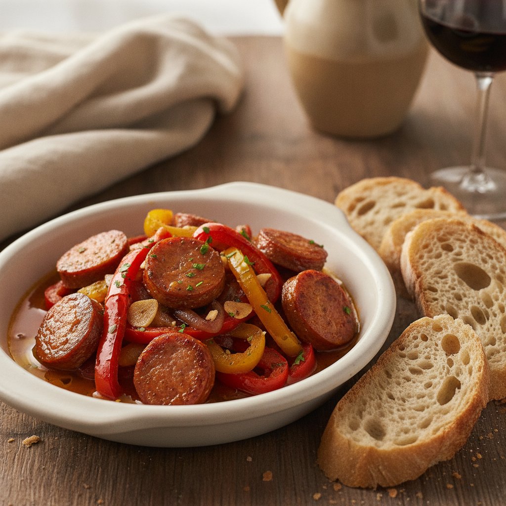 Fried Sausage with Peppers