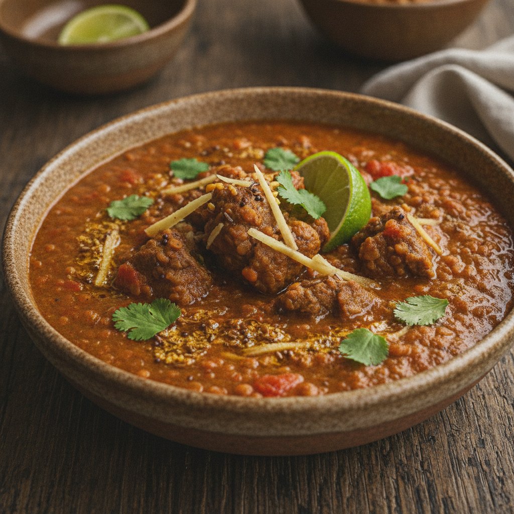 Goat Meat Lentil Stew