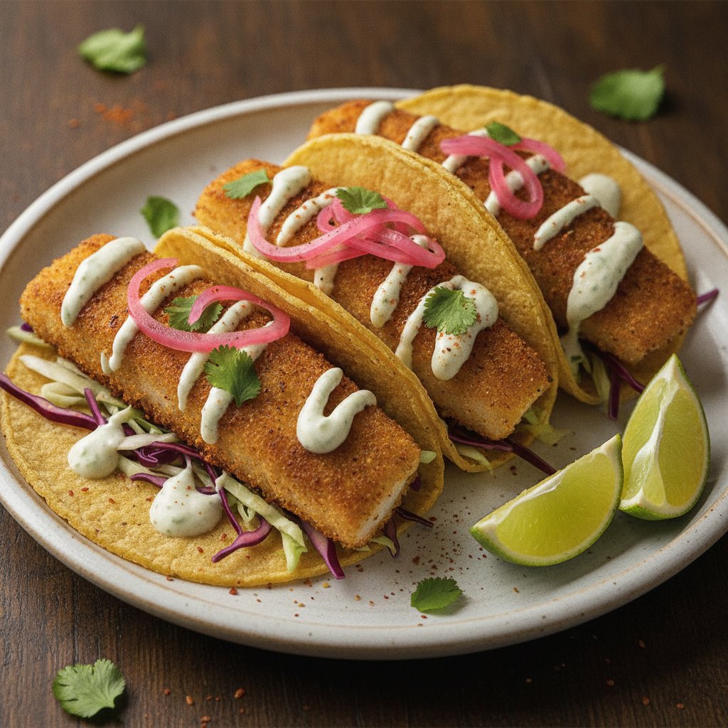 Crispy Fried Fish Tacos (Gluten-Free)