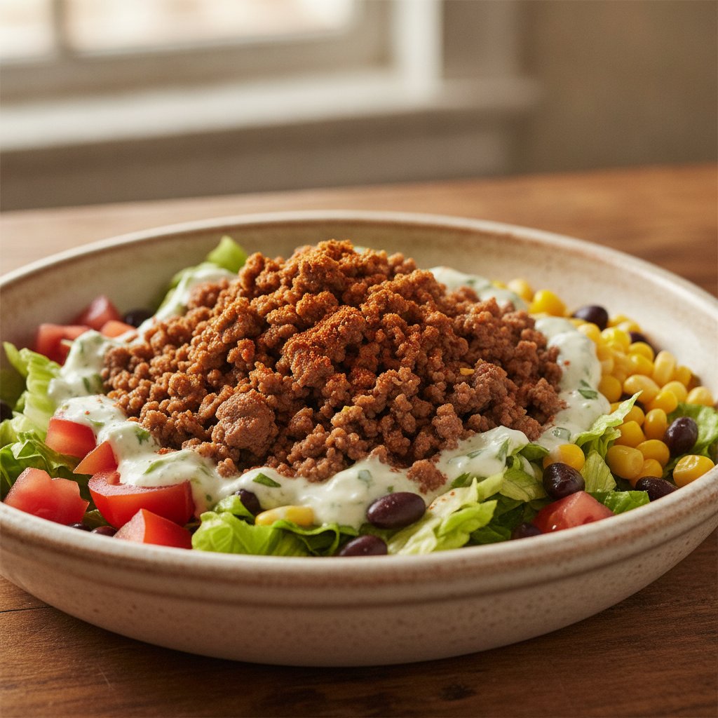 Ground Beef Salad (Low-Calorie)