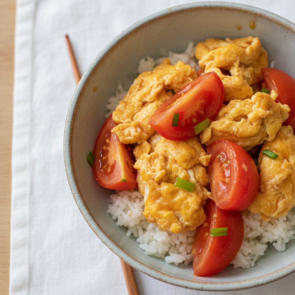 Stir Fried Eggs With Tomato