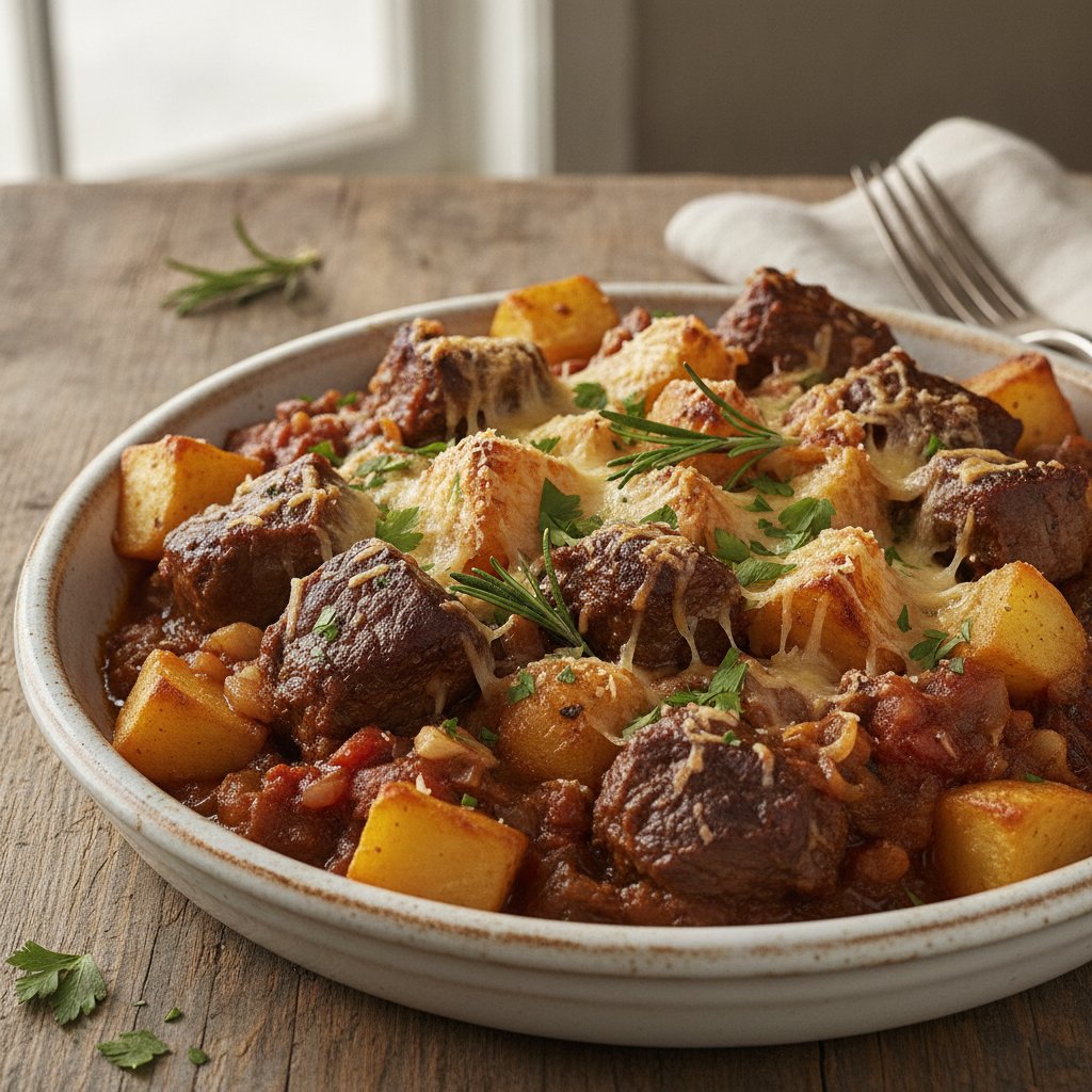 Baked Beef and Potato Casserole