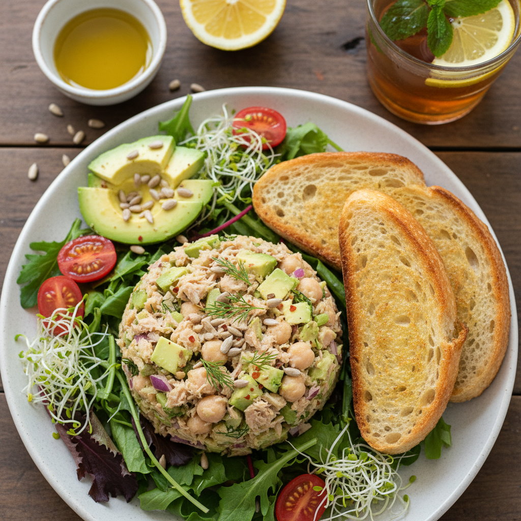 California Chickpea Tuna Salad Plate