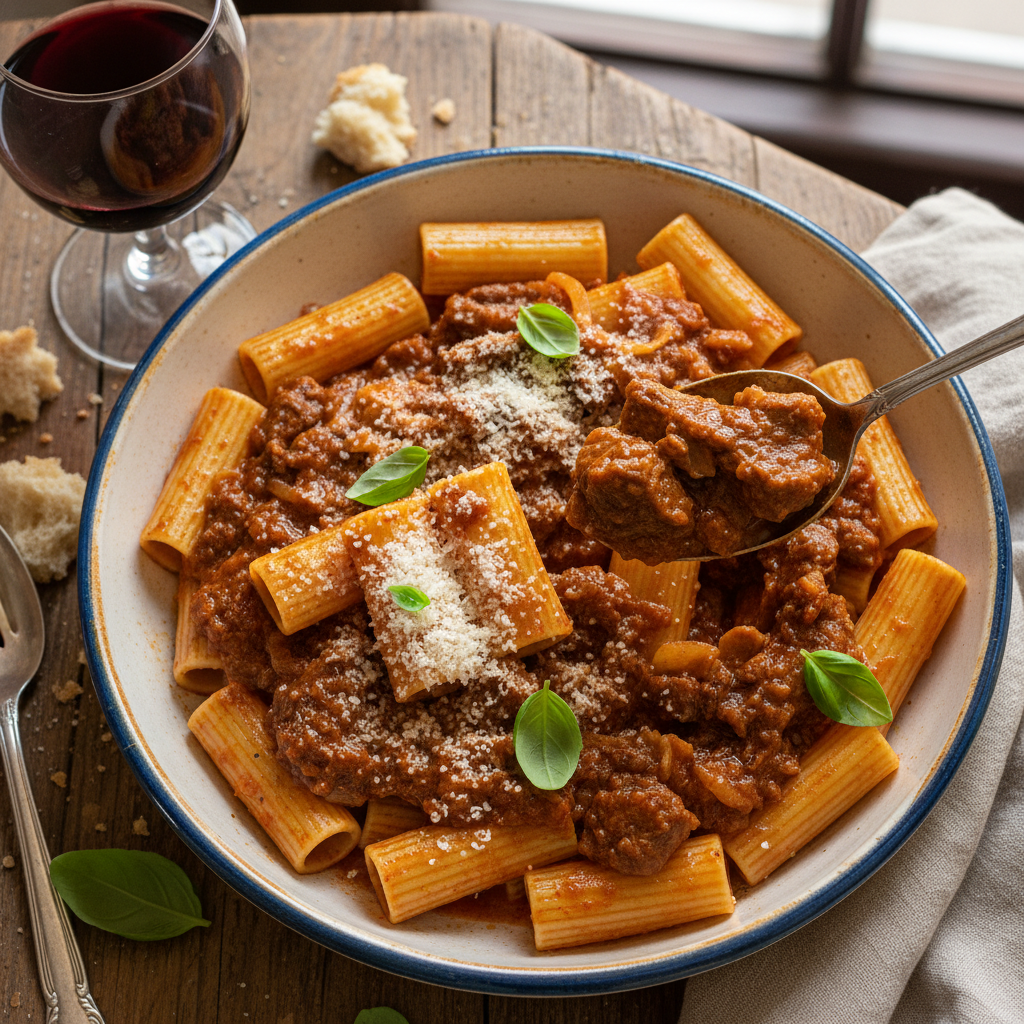 Paccheri al Ragù Napoletano