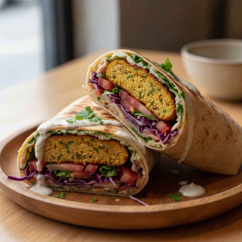 Chickpea Fritter Wrap