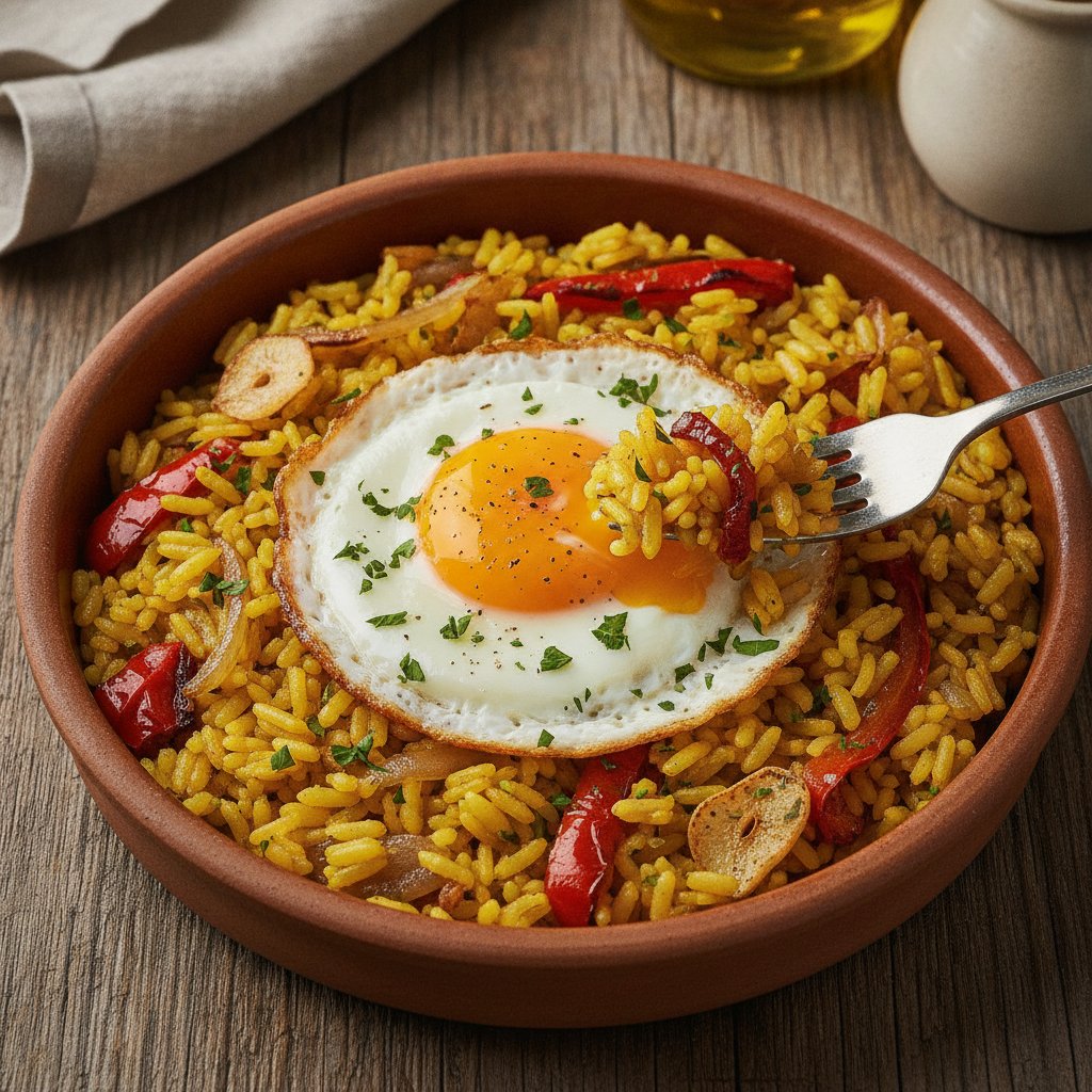 Rice with Roasted Peppers and Eggs