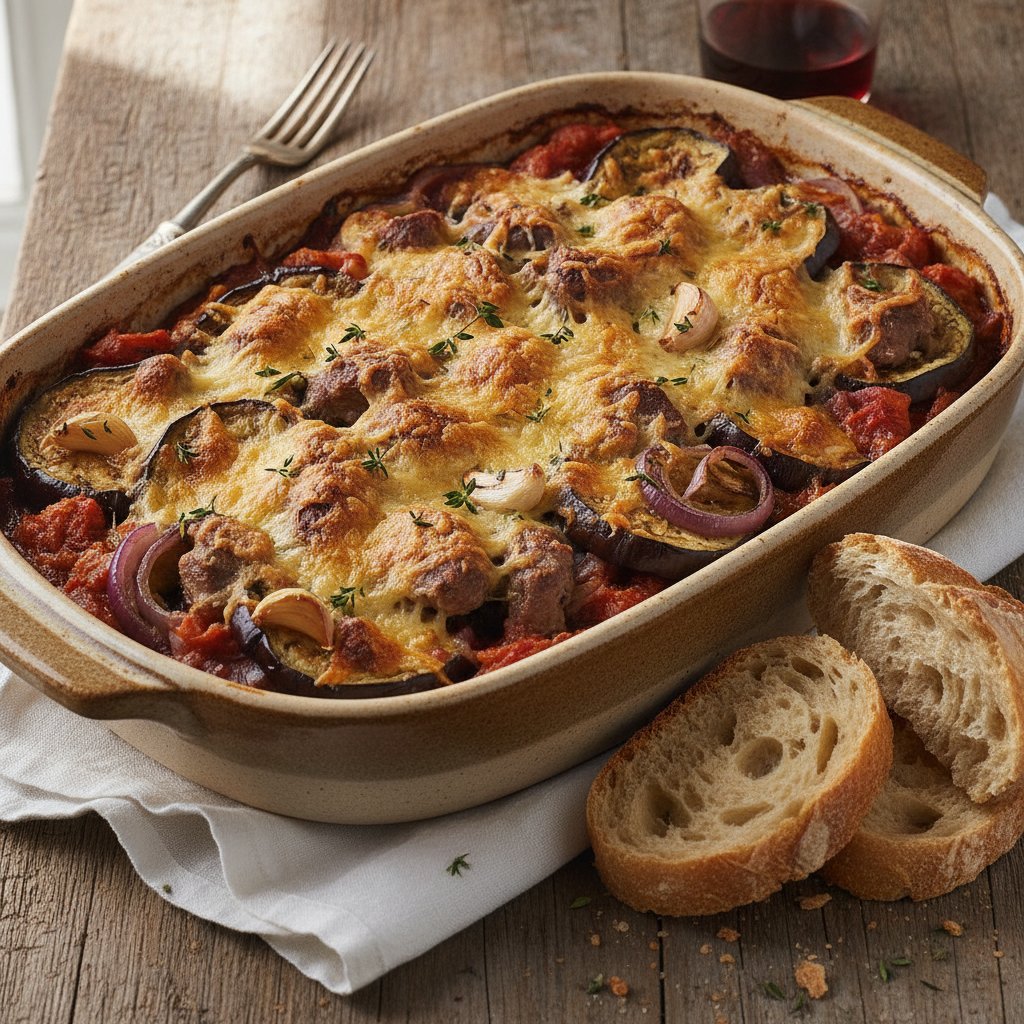 Baked Lamb and Eggplant Casserole