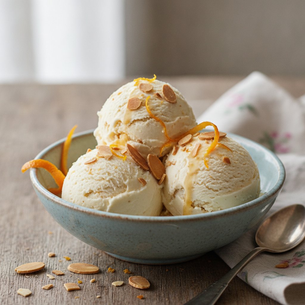 Orange Blossom Almond Ice Cream