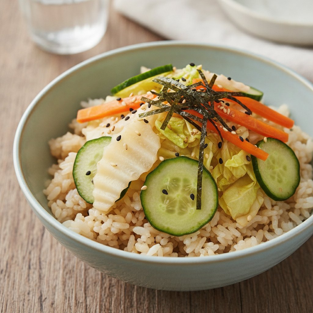 Pickled Vegetable and Rice Bowl