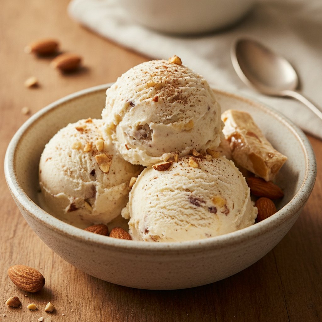 Turrón-Style Toasted Almond Ice Cream