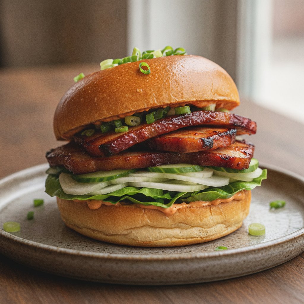 Grilled Pork Belly Sandwich