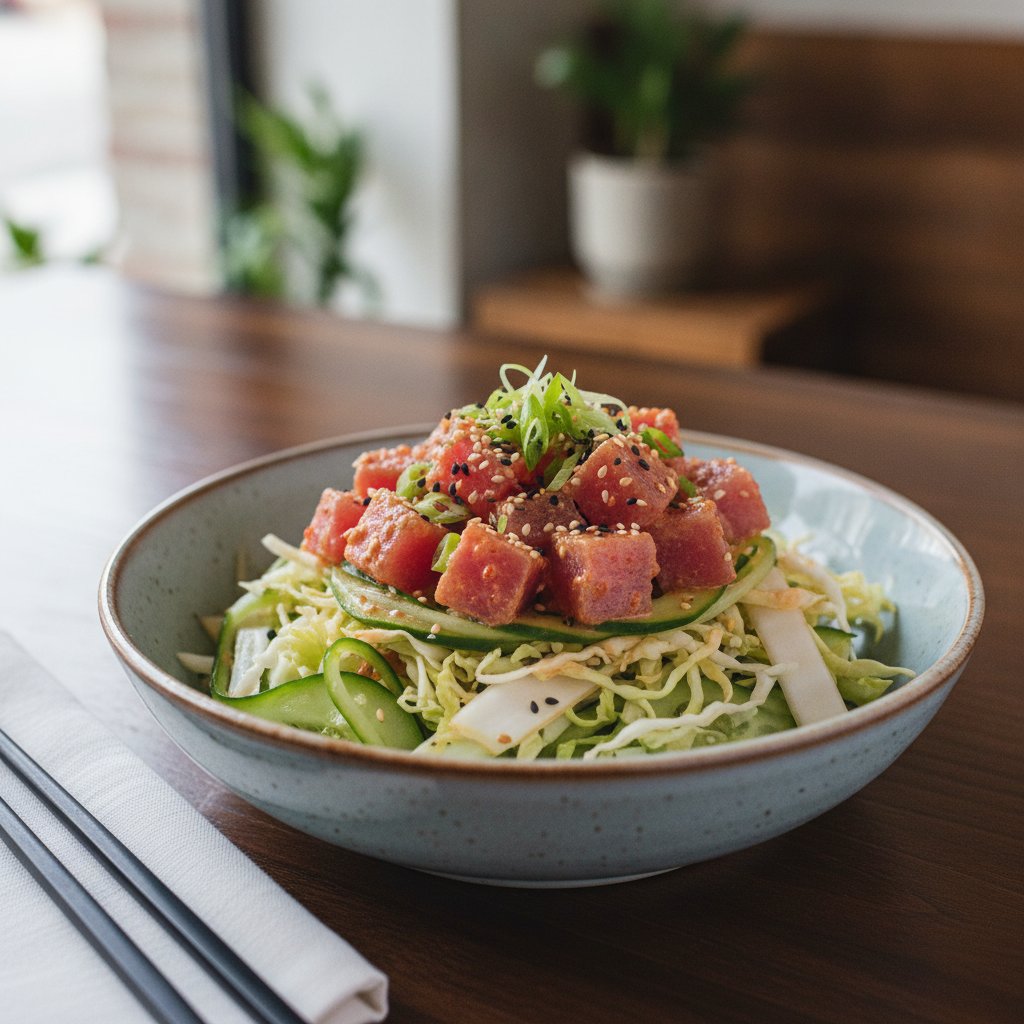 Spicy Tuna and Cucumber Salad