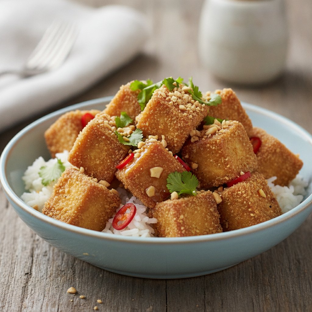 Crispy Fried Tofu (Low-Calorie)