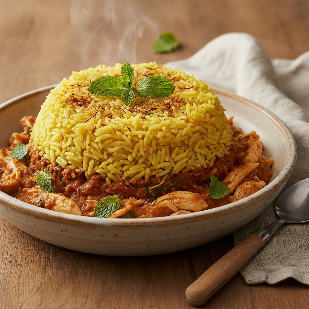 Chicken Layered Rice (Low-Calorie)