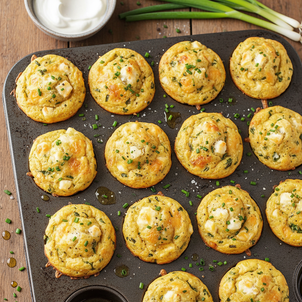 Baked Chive Egg Muffins