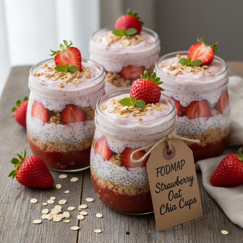 FODMAP Strawberry Oat Chia Cups