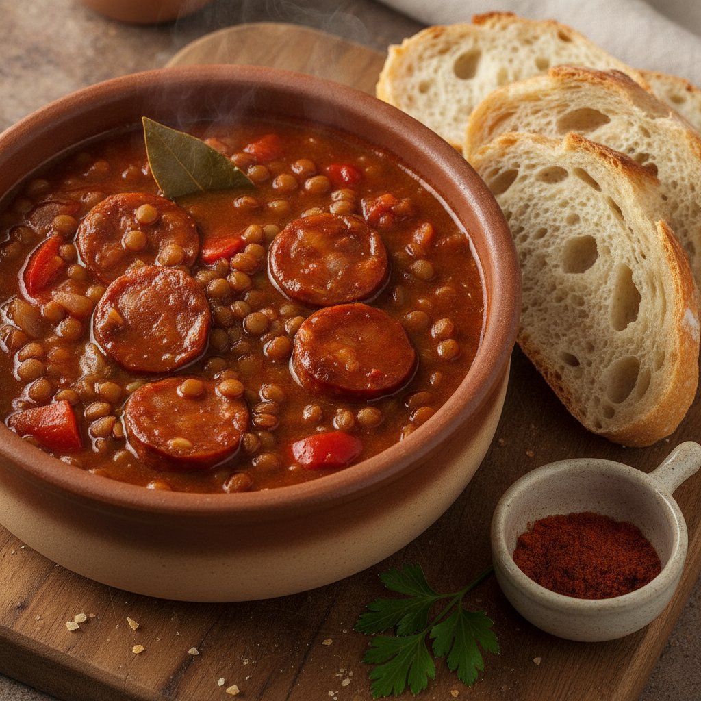 Spanish Lentil Stew with Chorizo