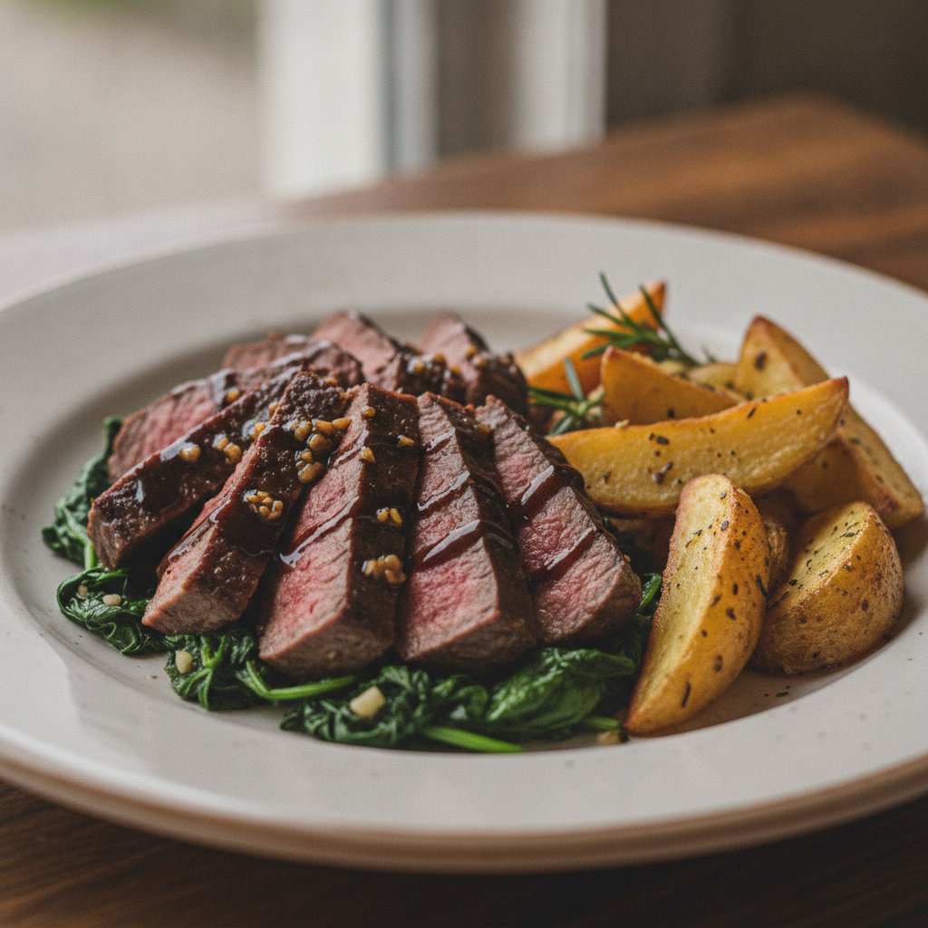 Balsamic Glazed Beef Steak (Low-Chol)