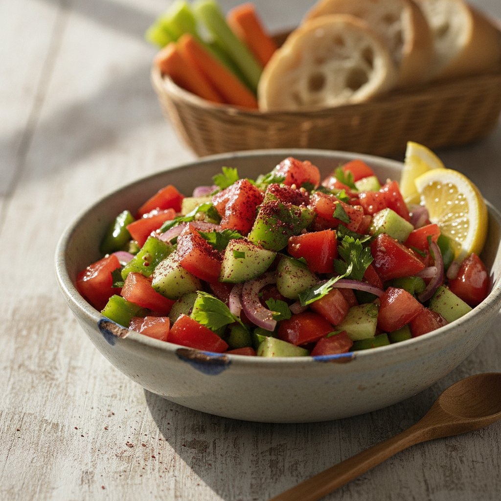 Chopped Tomato Pepper Salad Dip (Dairy-Free)