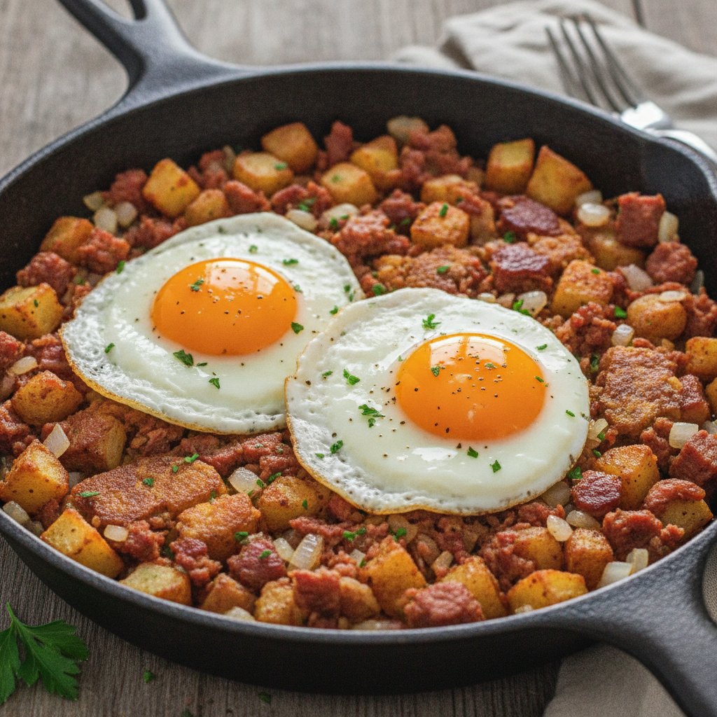 Corned Beef Hash and Eggs