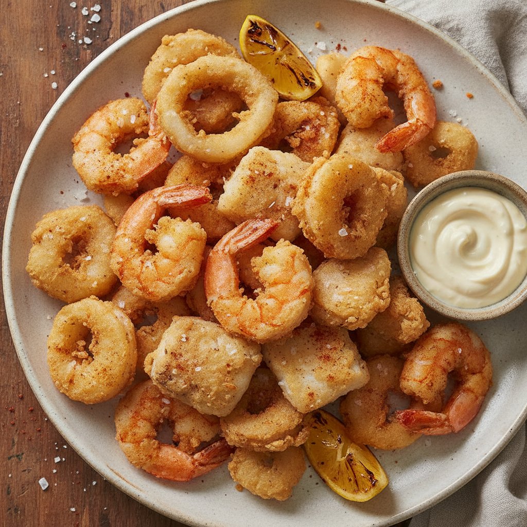 Fried Mixed Seafood Platter (Gluten-Free)